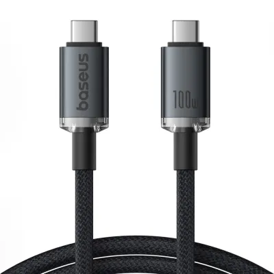 Дата кабель USB-C to USB-C 1.5m 100W USB3.2 20Gb black Baseus (P10318204111-00)