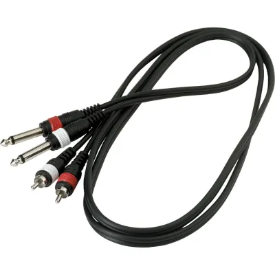 Інсертний кабель RockCable Patch Cable - 2 x RCA to 2 x TS Jack (1.5m) (RCL 20932 D4)
