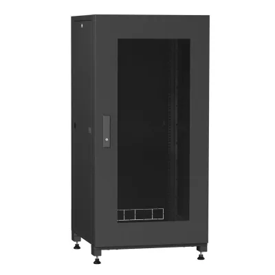 Шафа напольна Ipcom 24U 19" 600x1000 (С-24U-06х10-ДС-ПГ-9005)