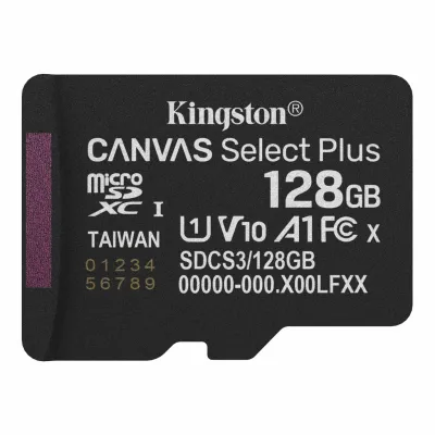 Карта пам'яті Kingston 128GB microSDXC class 10 UHS-I V10 A1 Canvas Select Plus (SDCS3/128GBSP)