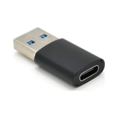 Перехідник USB 3.0 M to USB-C F black VEGGIEG (TC-106)