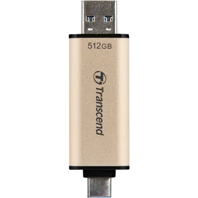 USB флеш накопичувач Transcend 512GB JetFlash 930C Gold-Black USB 3.2/Type-C (TS512GJF930C)