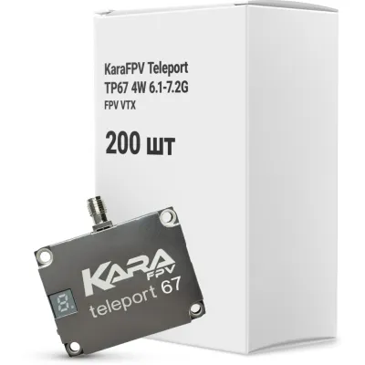 Відеопередавач (VTX) KaraFPV Teleport67 4W 6.1-7.2G V2 упаковка 250 шт. (TX6704BV2)