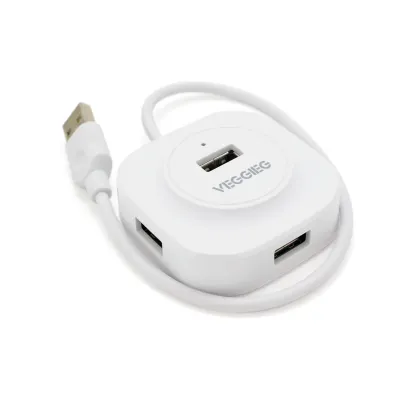 Концентратор VEGGIEG USB 3.0 to 4xUSB 0.3m white (V-U2407)