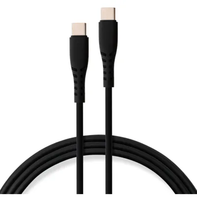 Дата кабель USB-C to USB-C 2.0m 60W Silicon Black Vinga (VCDCCC262SB)