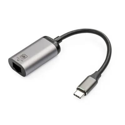 Перехідник USB-C to RJ45 Ethernet 1000Mbps Vinga (VCPATCLGB)