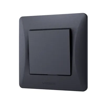 Вимикач Videx BINERA 1кл чорний графіт (VF-BNSW1-BG)