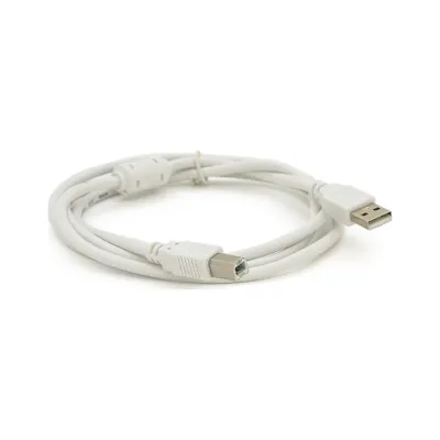 Кабель для принтера USB 2.0 AM/BM 0.8m ferrite white Voltronic (YT-AM/BM-0.8W)