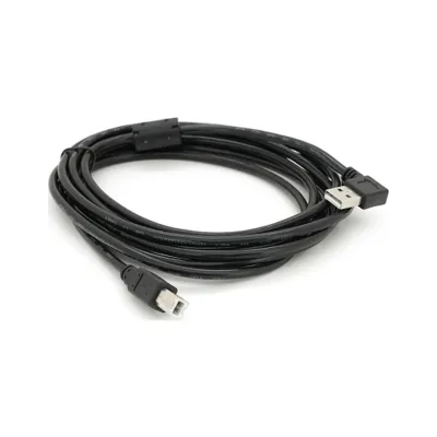 Кабель для принтера USB 2.0 AM/BM 2.0m 90° corner black Ritar (YT-AM/BM90°-2.0B)