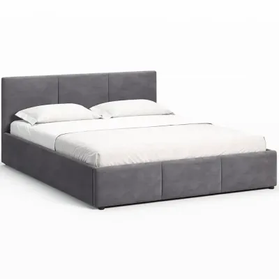 Ліжко м'яке MyBed Nela, 160х200, Сірий, з підйомним механізмом