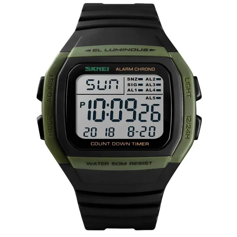 Часы наручные SKMEI 1278AG, ARMY GREEN, 11374