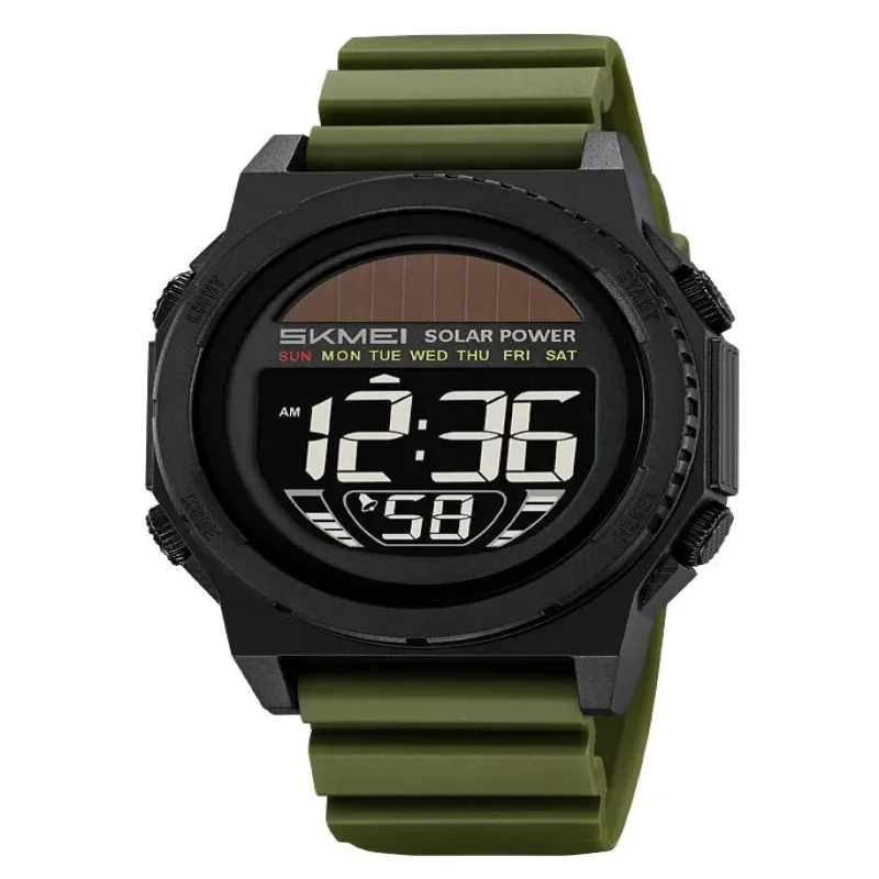 Часы наручные SKMEI 2358AG, ARMY GREEN, Solar Power, 11462