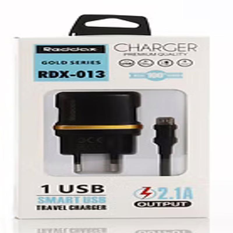 Мережевий зарядний пристрій REDDAX RDX-013 (10 W, 2.1 A) + кабель Type-C, Black