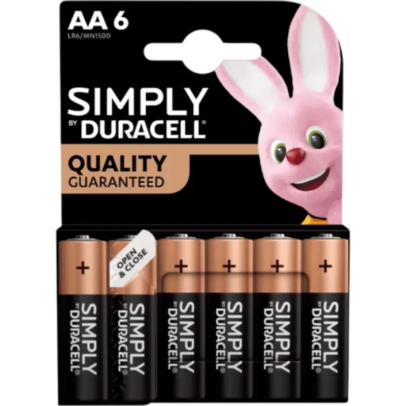 Батарейка Duracell LR6/AA блістер — 6 шт.