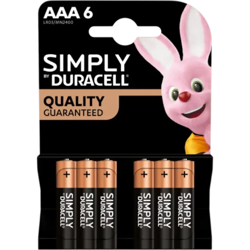 Батарейка Duracell LR3/AAA блистер - 6шт.