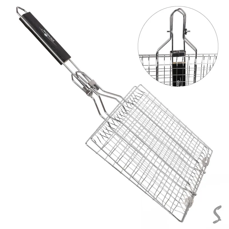 Решетка-гриль со складной ручкой 51*32*22*2см MH-5505