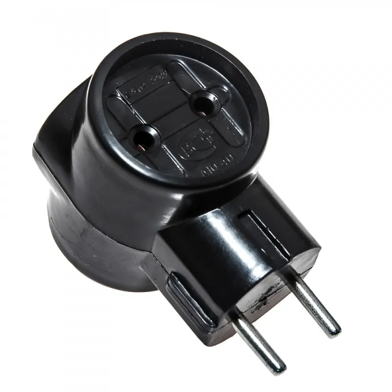 Тройник электрический Токер ЕМР, 6А Черный