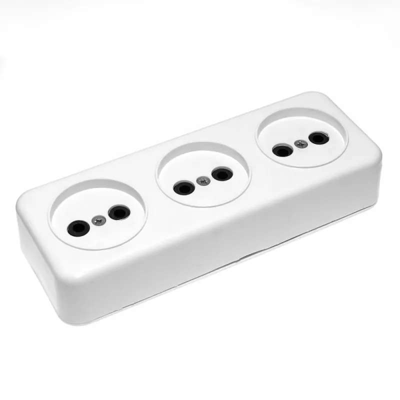 Колодка под удлинитель ЕМР на 3 гнезда, 10А-220V
