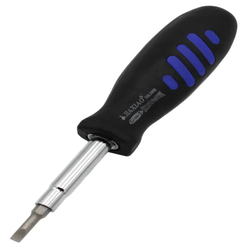 Отвёртка Jiaxiao 6 in 1 перевертыш с 4 сторонами, Черный