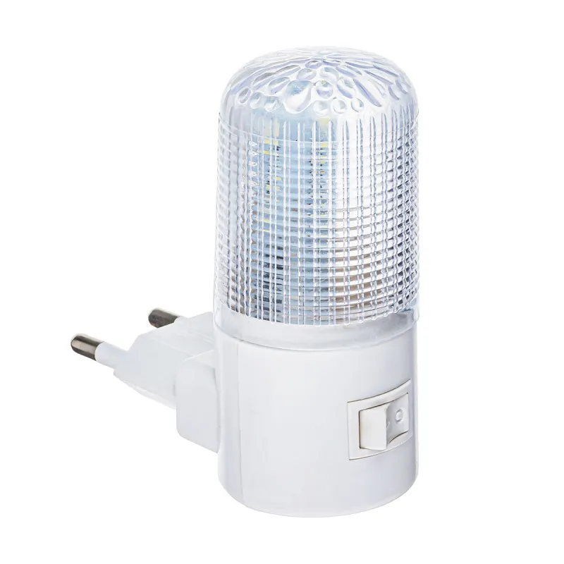 Ночник LED в розетку с выключателем Белый Пимп