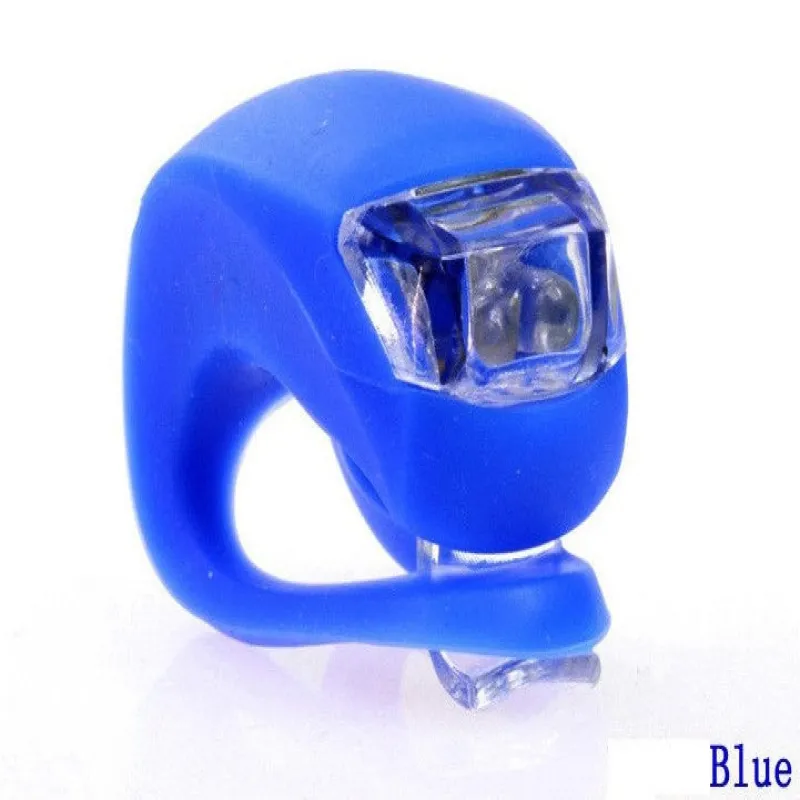 Велосипедный маячок, мигалка силиконовая, синий (светит синим)