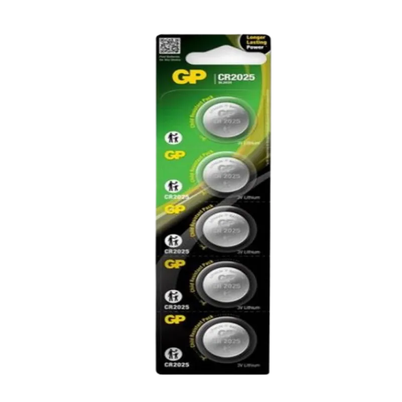 Батарейки-Таблетки GP CR2025 / 3V блистер 5шт. ОРИГИНАЛ
