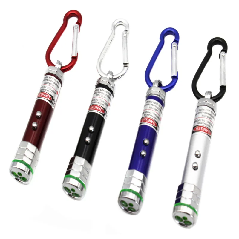 Фонарь брелок (LED+Лазер) Danger /3хG13 /2 LED/ Rb276