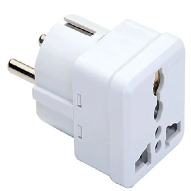 Переходник под английскую, плоскую и евро вилку DE-PA 16A (11117) белый