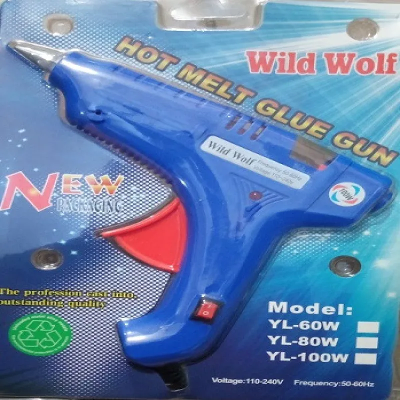 Клеевой пистолет Wild Wolf YL-100W под Толстые 11мм СИНИЙ