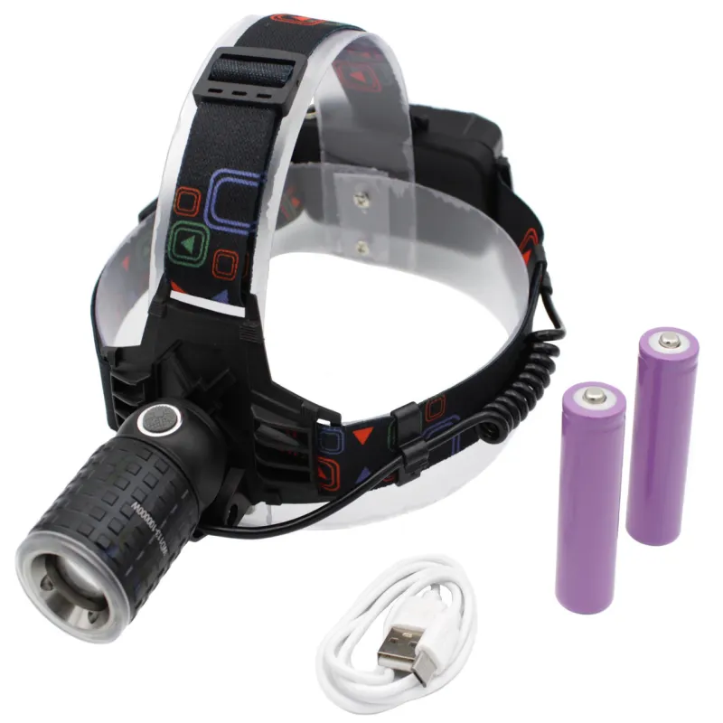 Налобный фонарь X-Balog WD113, Акк., 1xT6, 1xCob