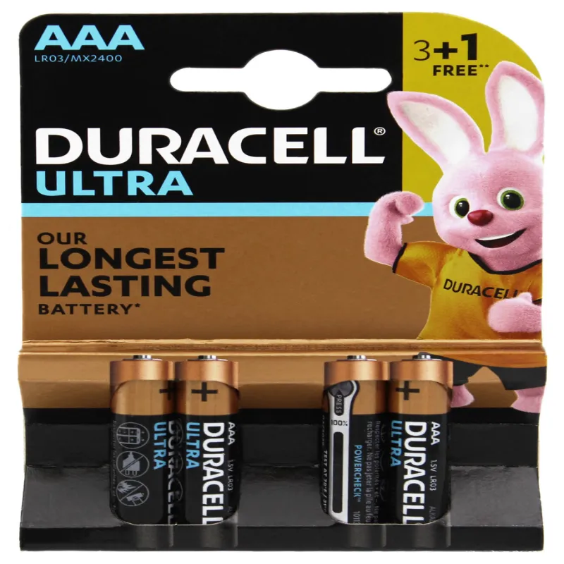 Батарейка Duracell Ultra LR3/AAA  блистер - 4шт.