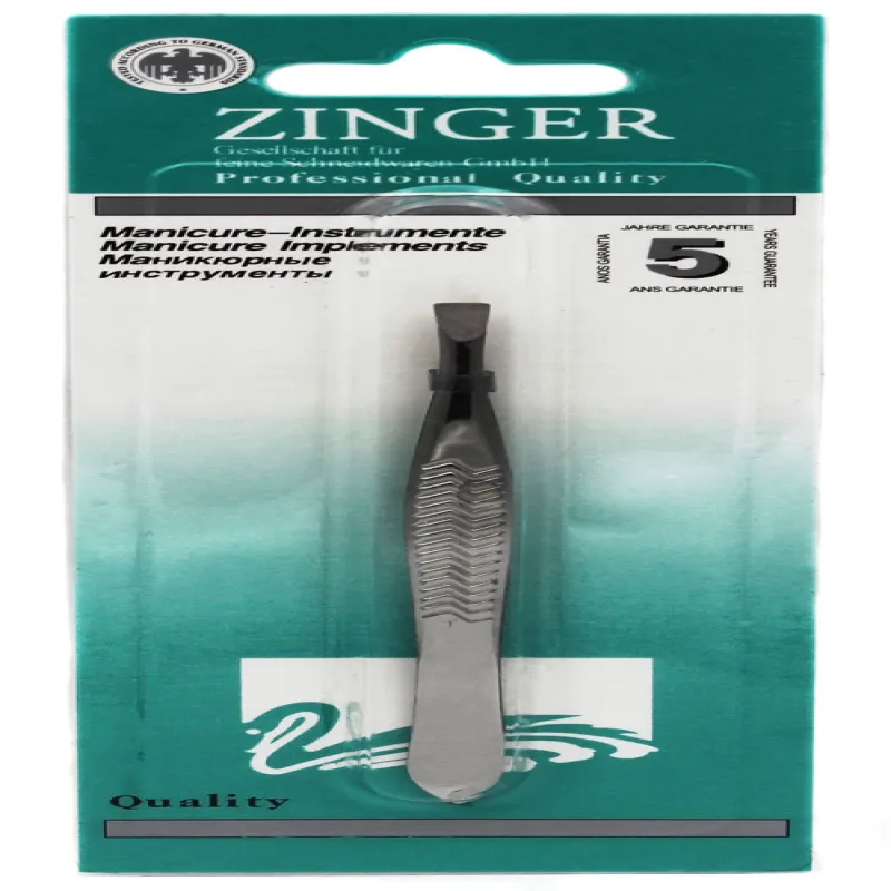 Пинцет для бровей прямой Zinger 9см  1733