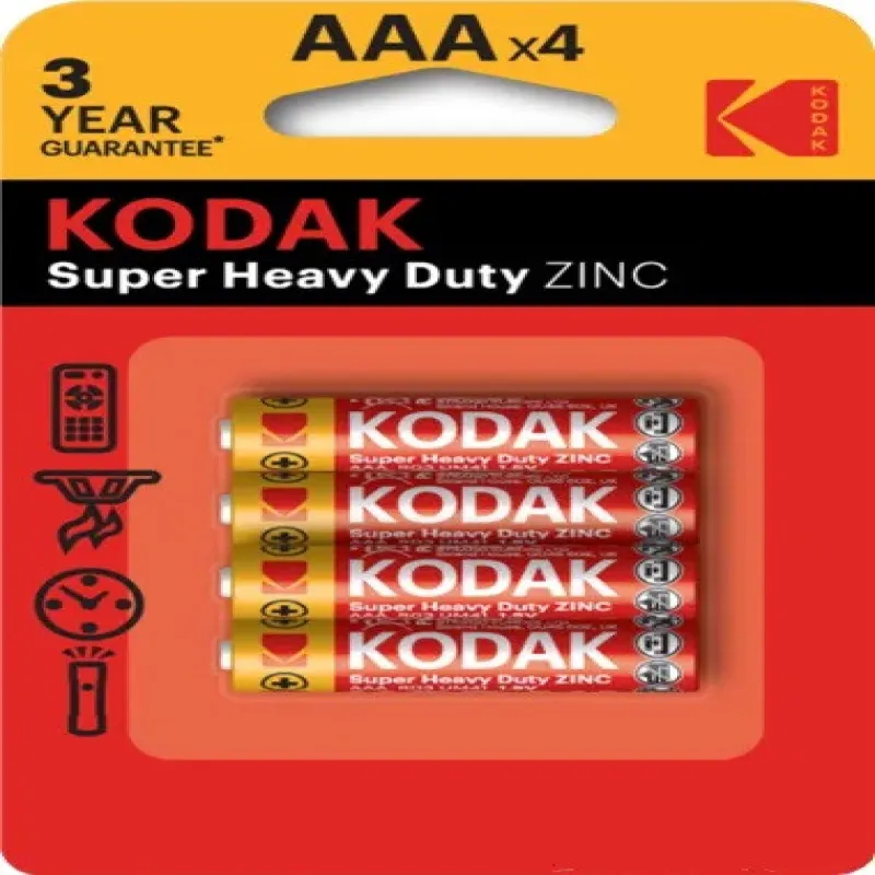 Батарейка KODAK Super Heavy Duty R3/AAA солевая Блистер 4шт