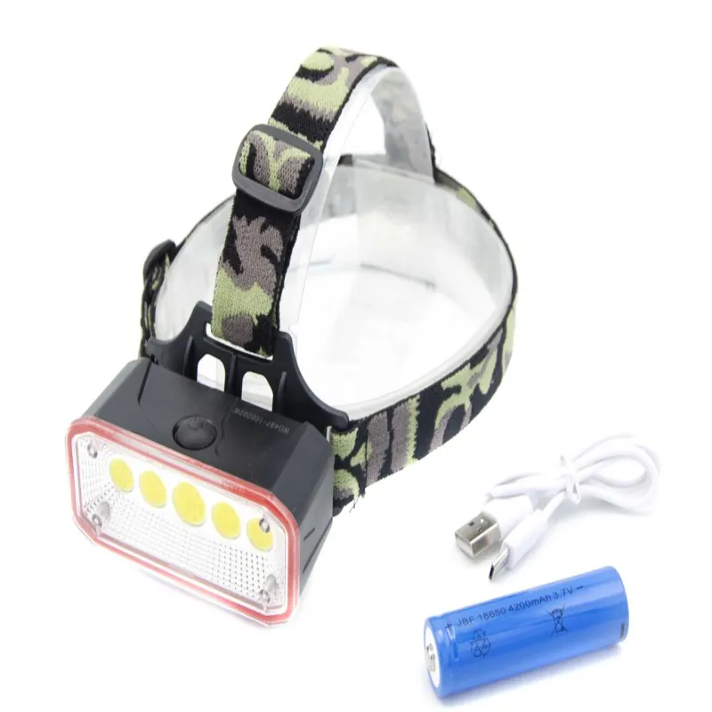 Налобный фонарь X-Balog WD497, Акк., Cob