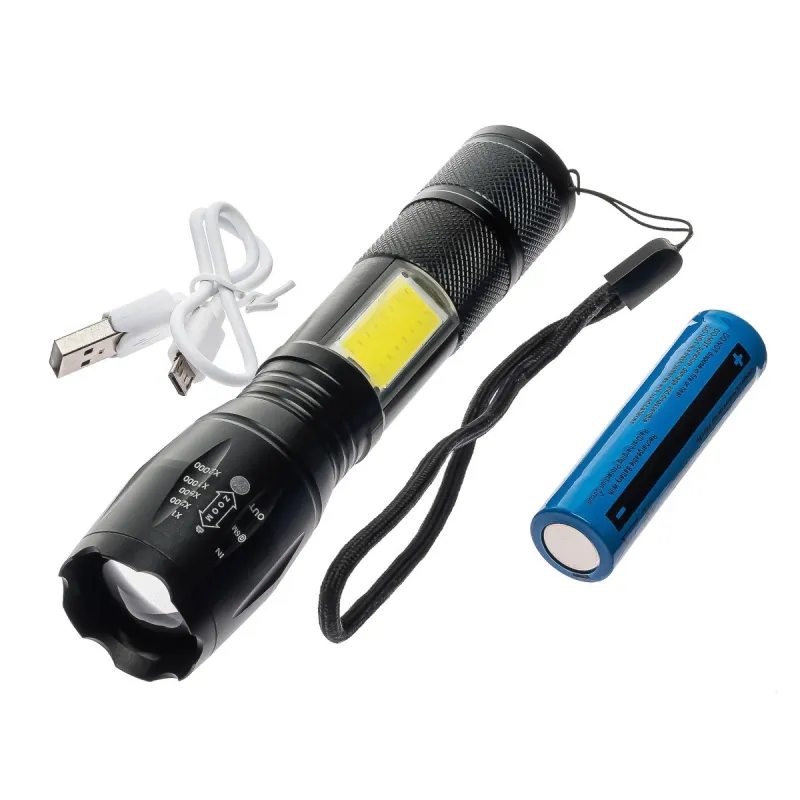 Ручной фонарь Police RB234, Li-ion 18650, 1×T6, Боковая подсветка, microUSB