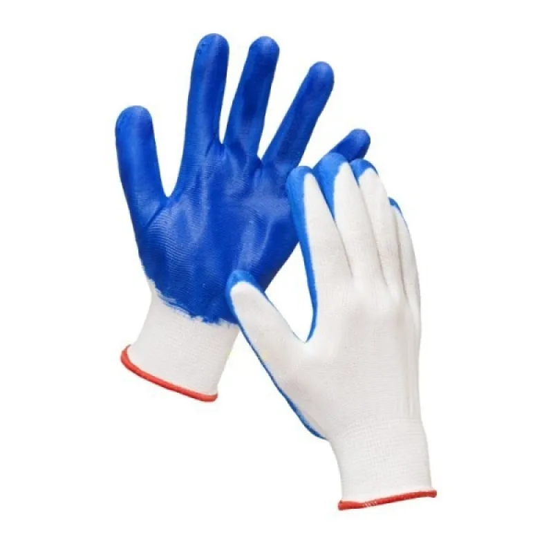 Перчатки Рабочие стрейчевые синие, в упаковке 12 пар в мешке 600 пар