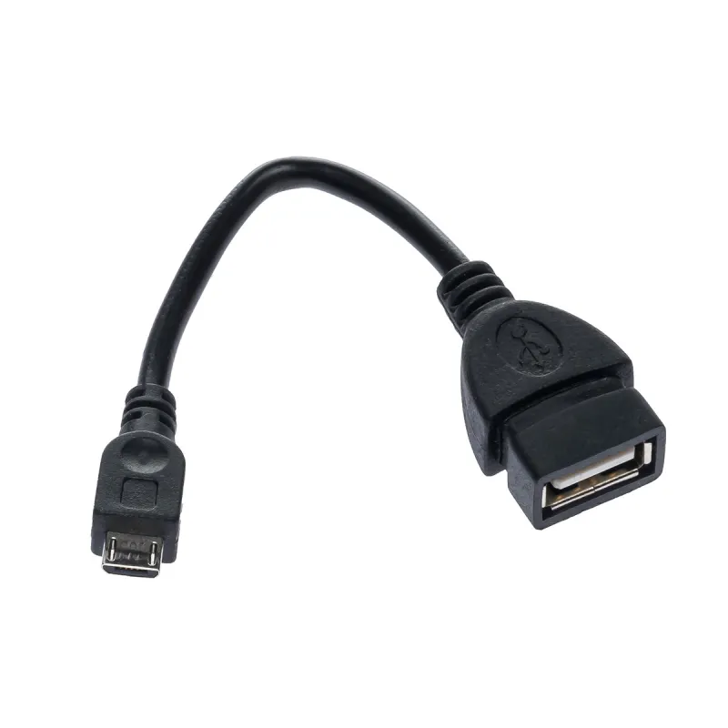 Переходник USB - micro USB черный 4755