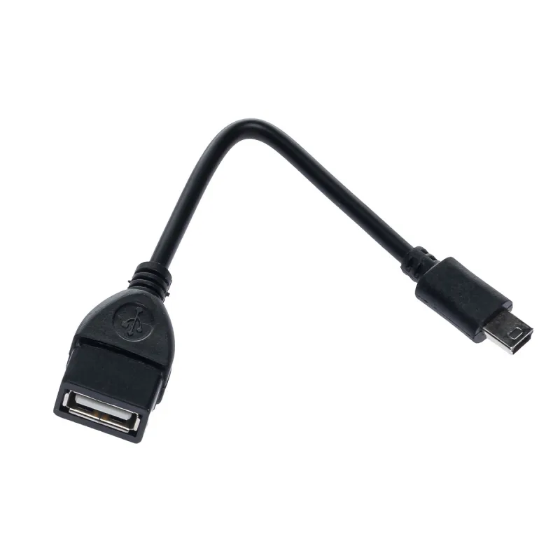 Переходник USB - mini USB черный 4756