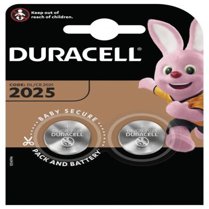 Батарейки-Таблетки Duracell CR2025 / 3V блистер 2шт.