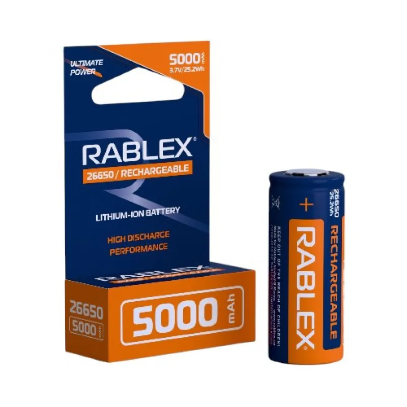 Аккумулятор Rablex 26650, 6800mAh Li-ION 3.7v
