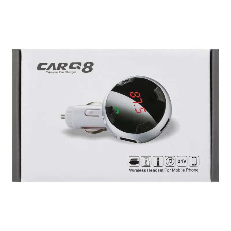 FM Модулятор для Авто CARQ 8, Bluetooth, MP3, USB, AUX