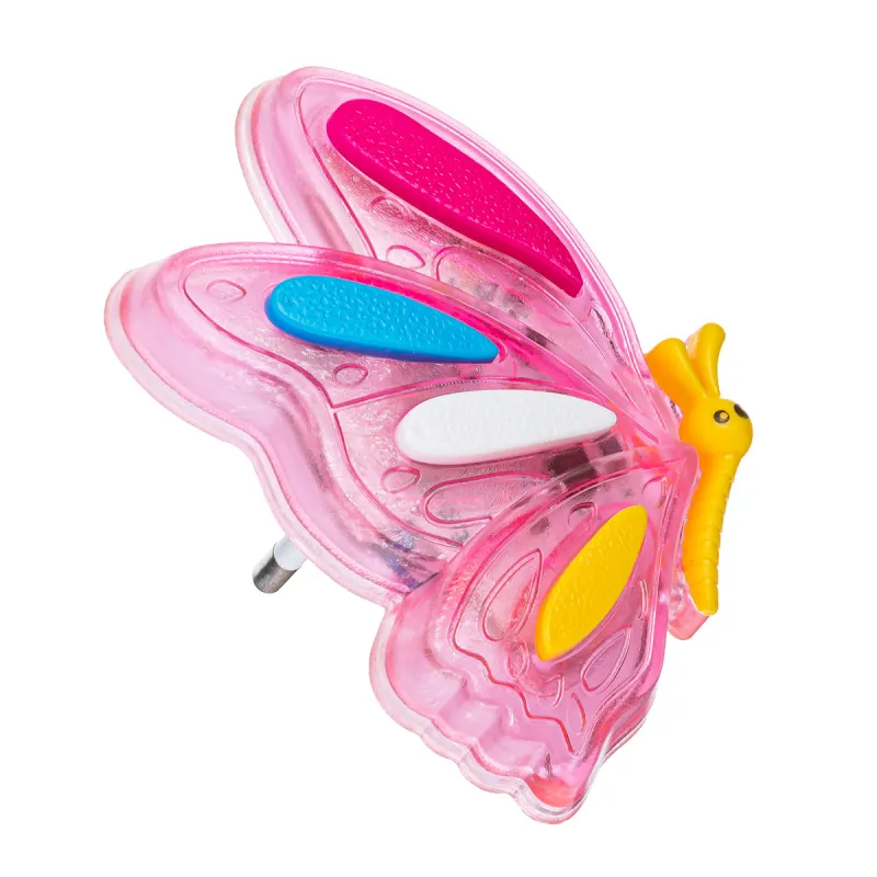 Ночник LED в розетку с датчиком освещения Бабочка HJ-2346 Pink