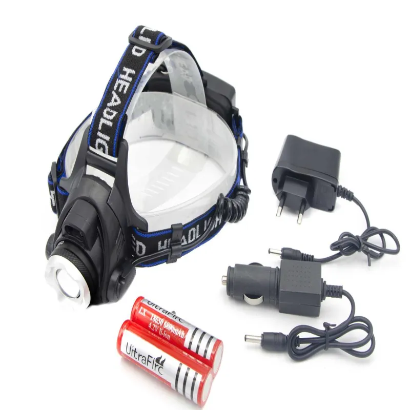 Налобный фонарь Bailong BL-V9-T6, Акк., T6, Крепление на голову, бесконтактное  включение, 6699