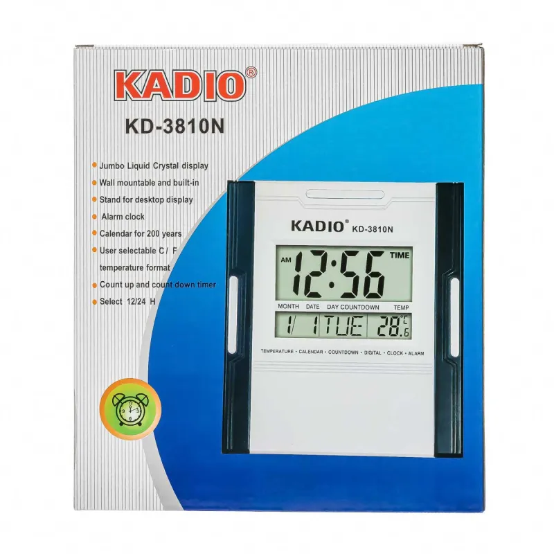 Часы электронные Kadio KD-3810N 255х223х21 / 4267