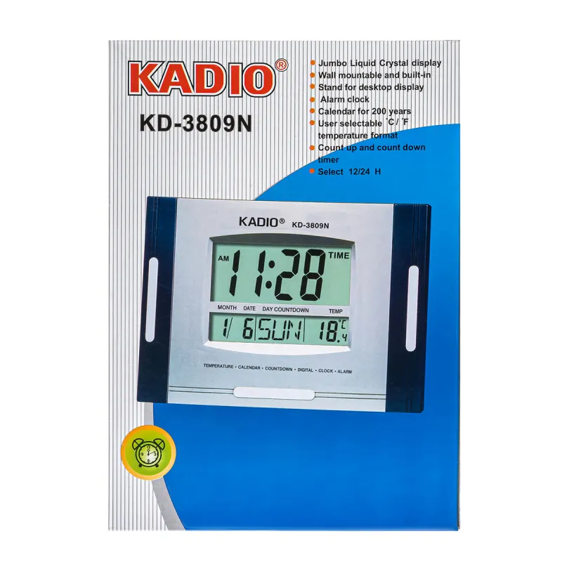 Часы электронные Kadio KD-3809N 255х223х21