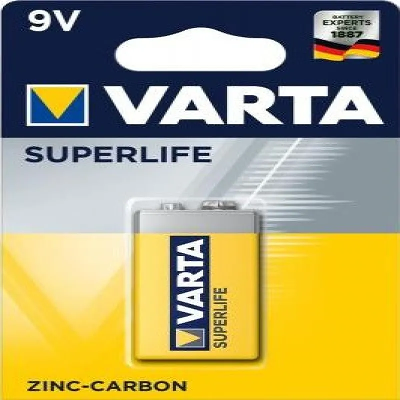 Батарейка Varta Superlife Крона 6F22/ 9V / солевая / БЛИСТЕР