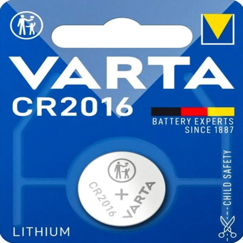 Батарейки-Таблетки Varta CR2016 / 3V  блистер 1шт.