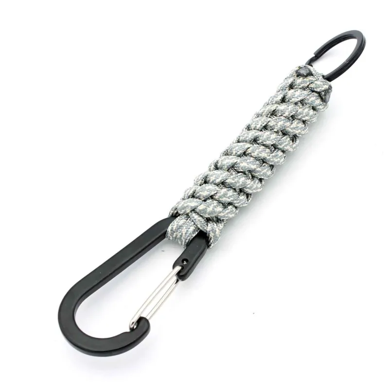 Брелок - Карабин круглый для ключей Белый Камуфляж 294