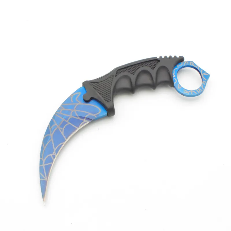 Нож Керамбит "Синий Паутина" 237-2