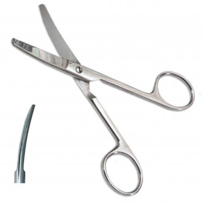 Ножницы тупоконечные, вертикально - изогнутые, 140 мм Н-3п